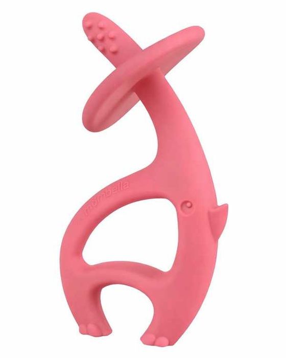Mombella Silikonowy Gryzak Dla Dzieci Słoń Dancing Elephant Pink