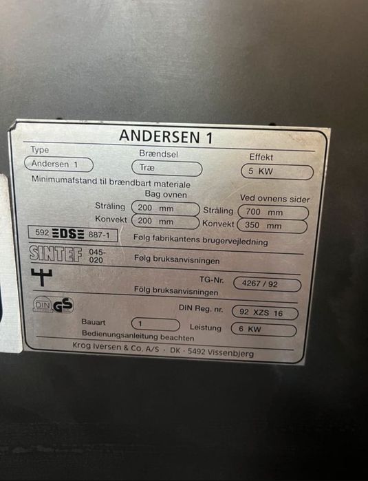Камін, піч Scan andersen 1