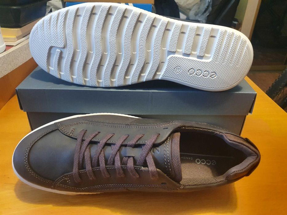 Buty męskie skórzane brązowe sneakersy Ecco Byway 46 EU