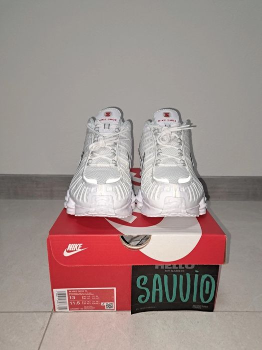 Buty Nike Shox TL White Metallic Silver r.45
