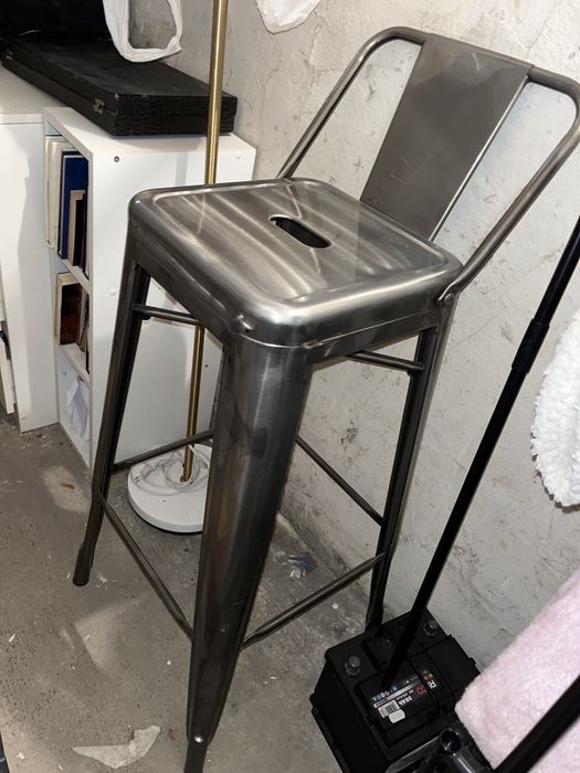 Hoker barowy metalowy loft 75 cm
