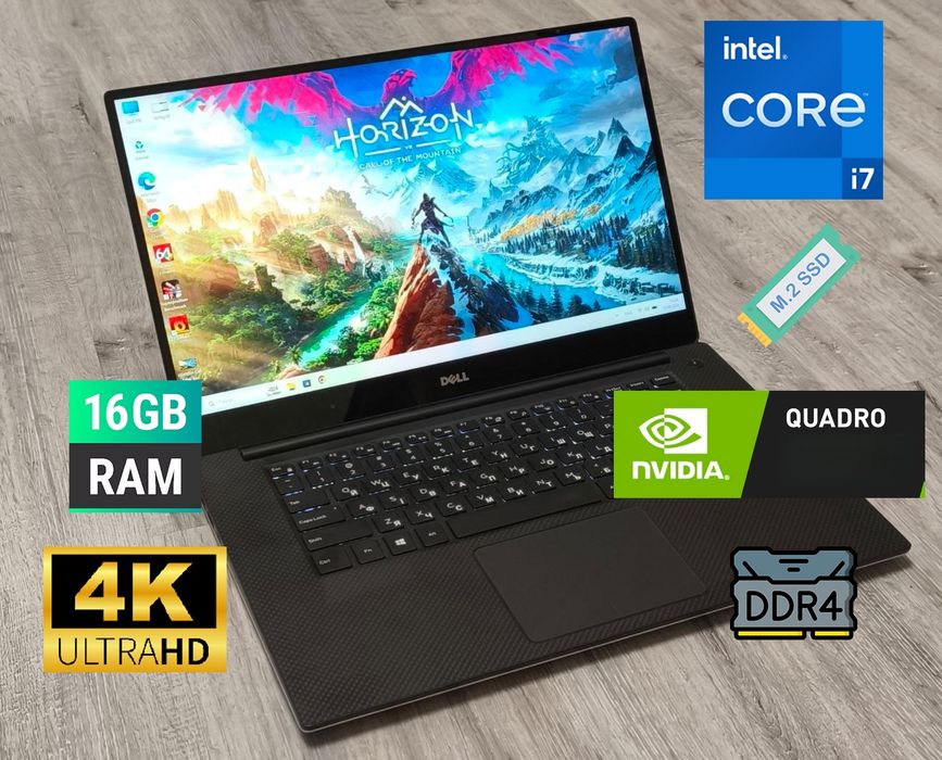 Мощний ноут i7/NVIDIA/4K/16/512GB SSD NVMe/Type-C/ноутбук для навчання роботи ігр/купити бу ноутбук