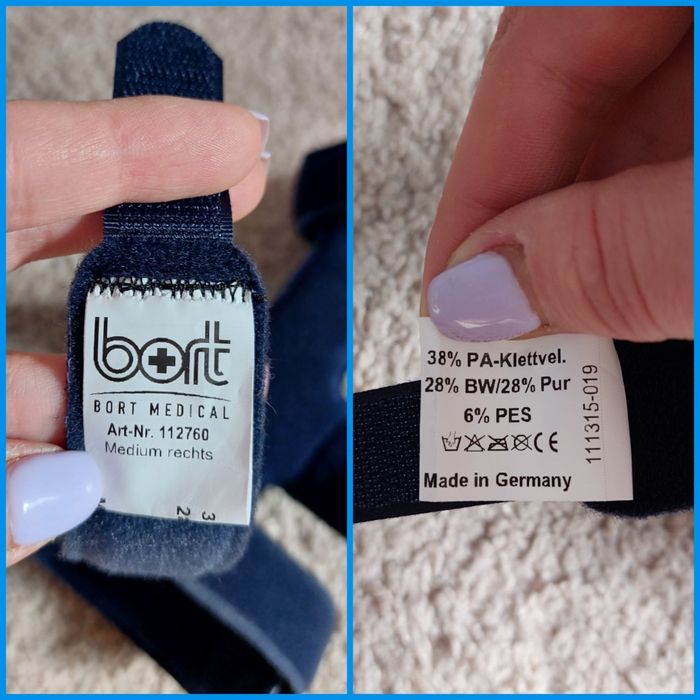 Лучезапястный ортез Bort Medical 112750, правый, синий. Размер M.