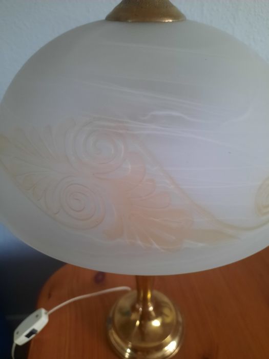Lampka stojąca mosiężna