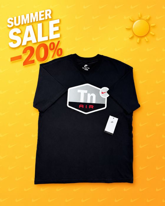 Summer Sale! Футболка Nike TN (чорна) (M, L, XL)
