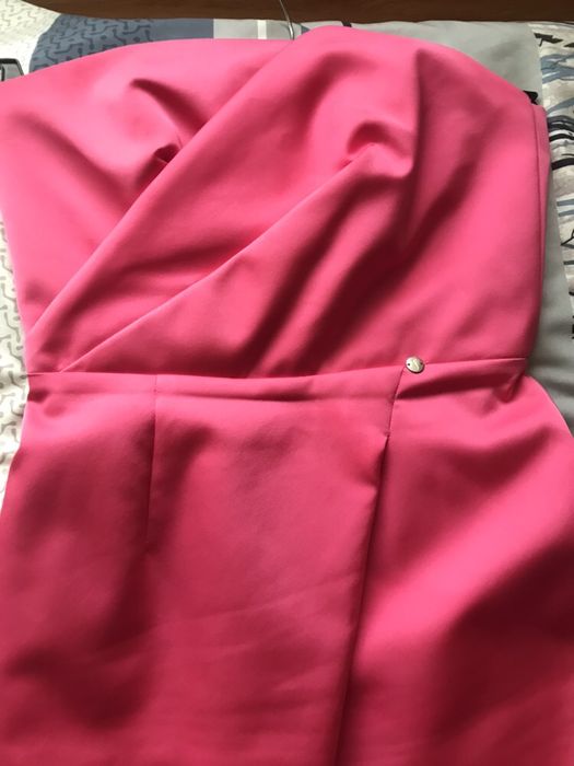 Sukienka Simple malinowa wieczorowa 36 s