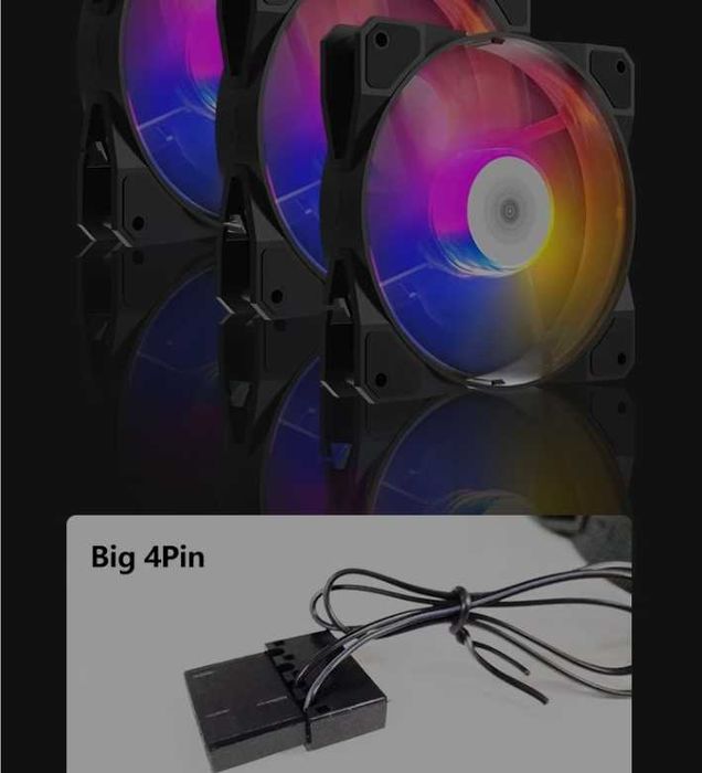 Wentylator 120mm LED rgb 12cm obudowa komputer chłodzenie mam 3 sztuki