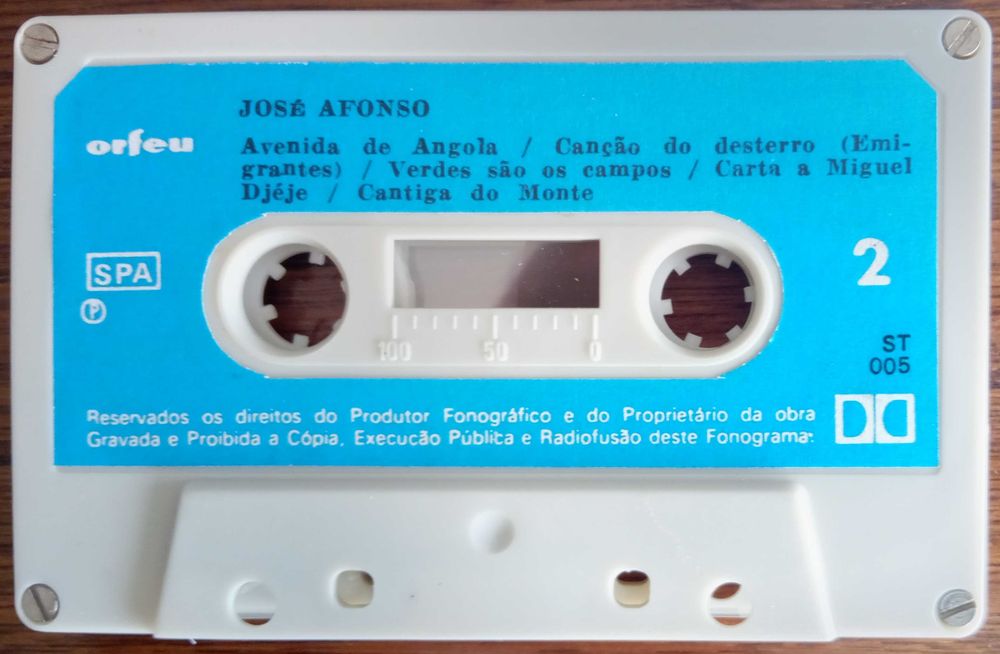José Afonso	- - - - -		Traz Outro Amigo Também	- - - - -	K7