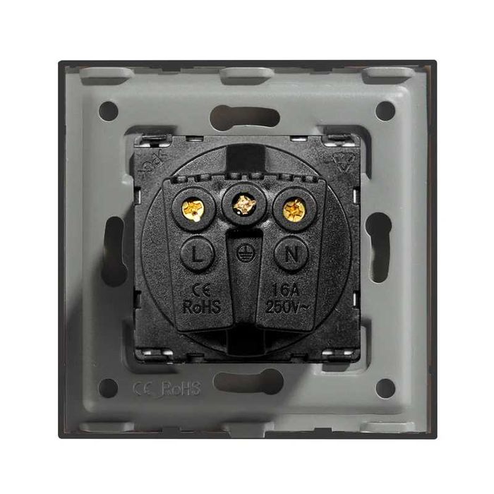 Bseed Wall Socket with Glass Panel 16A423701796765706246