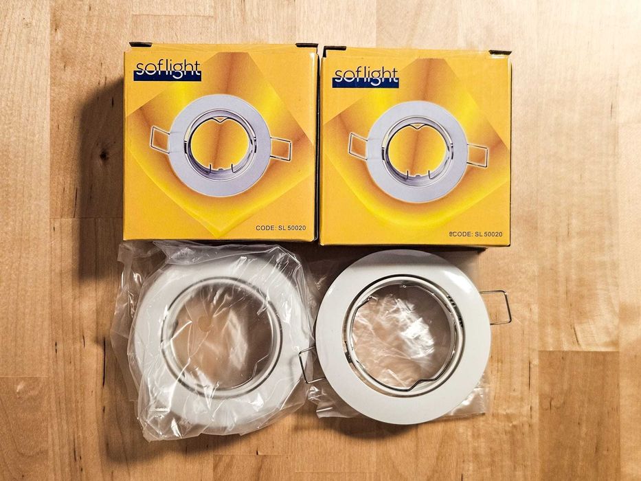 10x Aro Orientável Redondo GU10 Branco – SOFLIGHT SL50020BR - NOVO