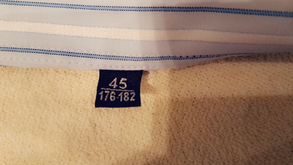 Elegancka koszula męska do garnituru rozm. 176-182 (45) długi rękaw