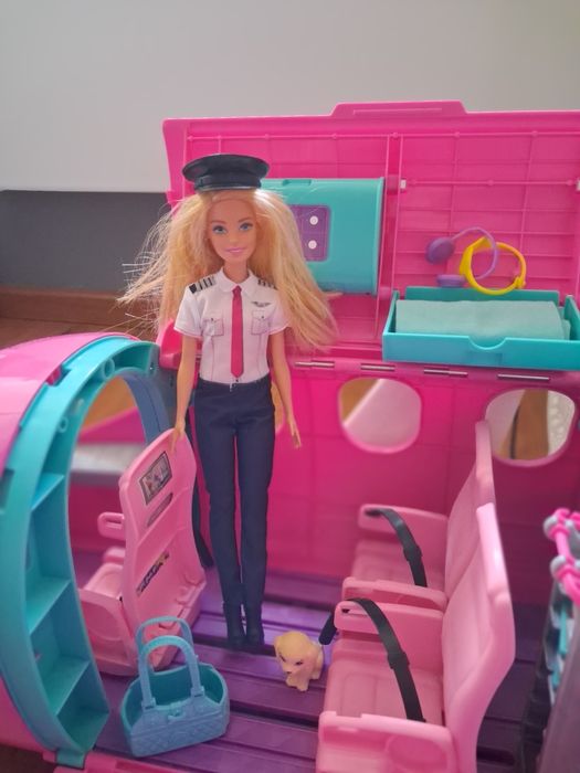 Samolot barbie + lalka i akcesoria