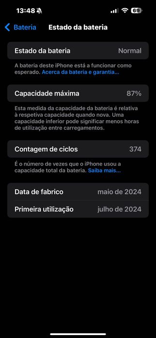 iPhone 15 Pro Max 256GB - Preto Titânio - Como Novo