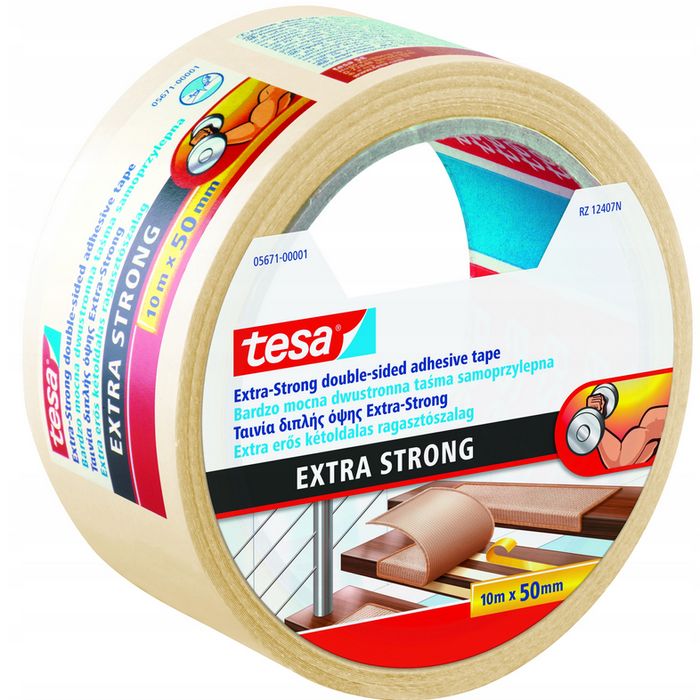 Taśma do wykładzin tesa extra strong 10m50mm mocna antypoślizgowa pod
