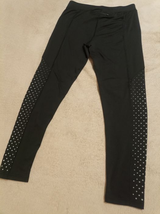 Czarne legginsy, termoaktywne, rozm. 40/42, reflective, NOWE