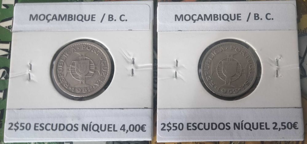 Moedas Portuguesas 2$50 Escudos da Ex Colónia Ultramarina Moçambique