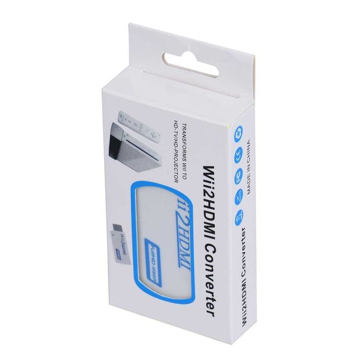 Conversor Adaptador Wii para HDMI Full HD 1080P + Áudio 3,5 mm