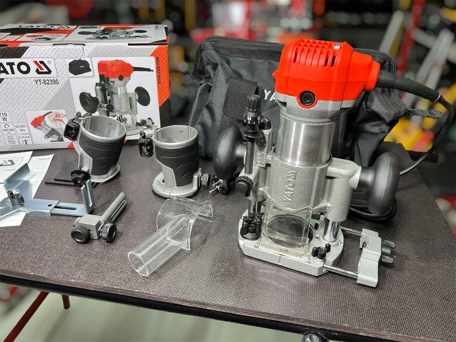 Кромочный фрезер YATO YT-82390 с набором платформ