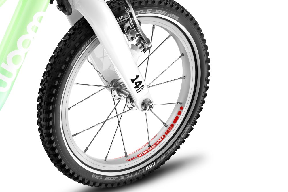 Woom 1 plus lekki rowerek biegowy 14' Spearmint Crush LE