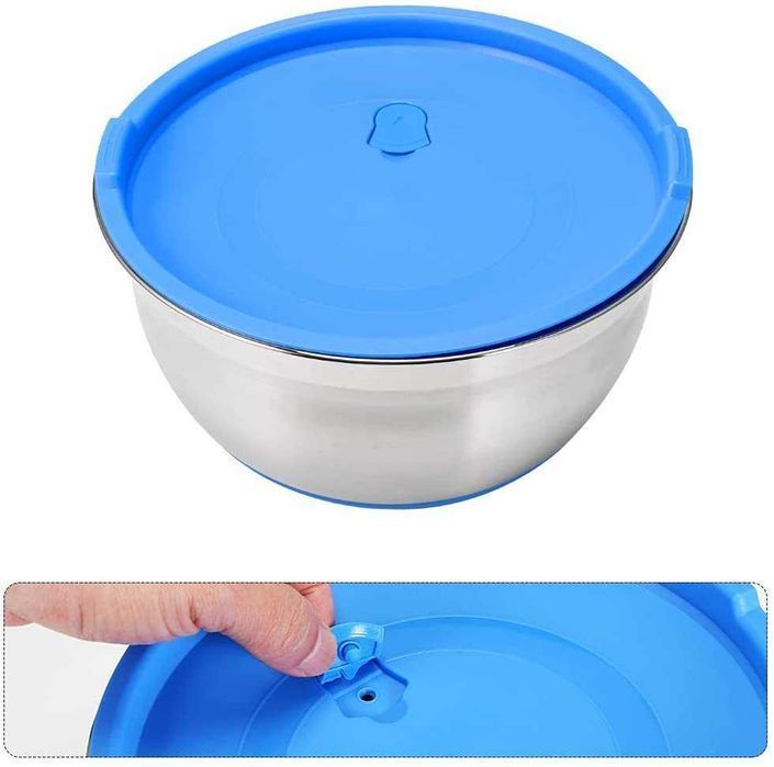 Tigela bola de de aço inoxidável, conjunto de 5 em 1 - 100% novo