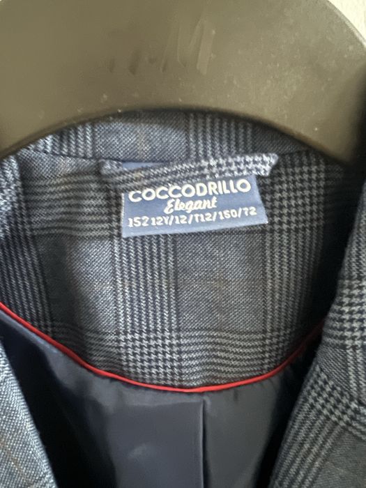 Marynarka - odcienie niebieskiego, krateczka - Coccodrillo 152 cm