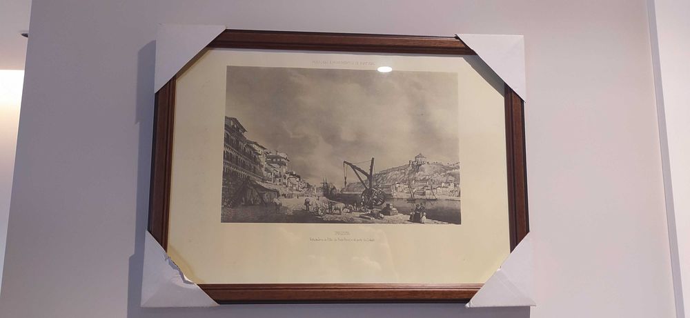 Framed Paintings Featuring Vintage Porto Wooden Frames