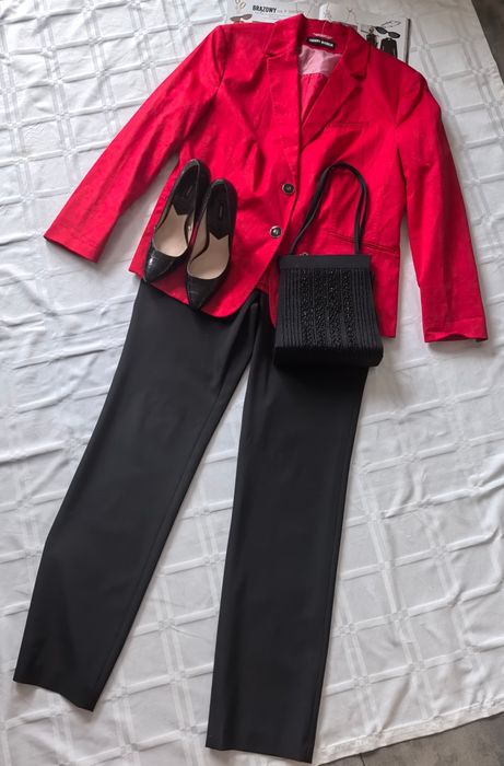 Żakiet Damski Czerwony Satynowy Gerry Weber r.42/44