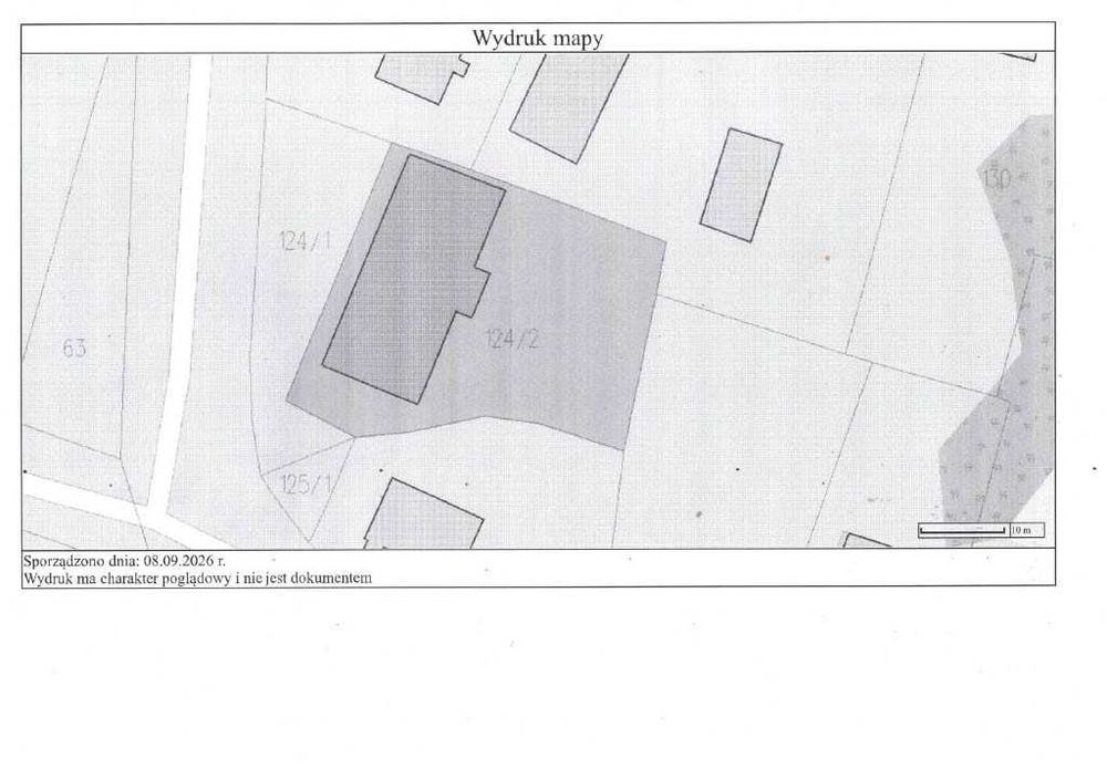 Działka budowlana w centrum Strzegocina 1137 m² - Widok 2