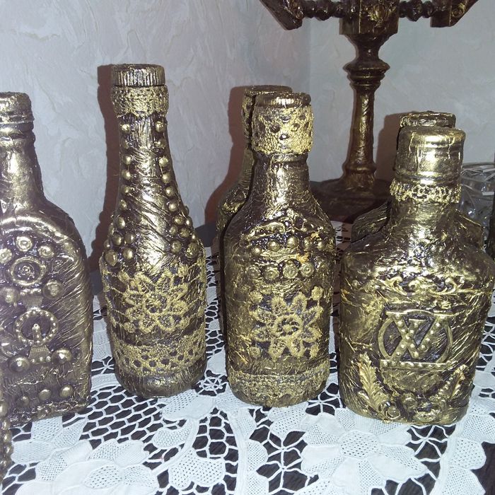 Бутылочки декупаж для напитков.