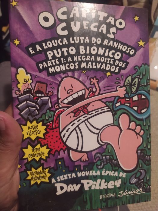 Capitão cuecas e a luta do ranhoso puto biónico livro impecável