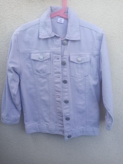 Kurtka jeansowa fioletowa 128
