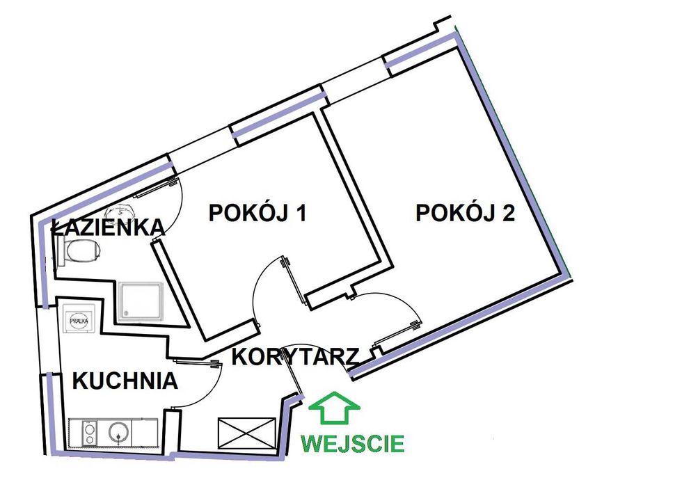 OD ZARAZ - 2 pokojowe bezczynszowe w centrum SŁAWNA