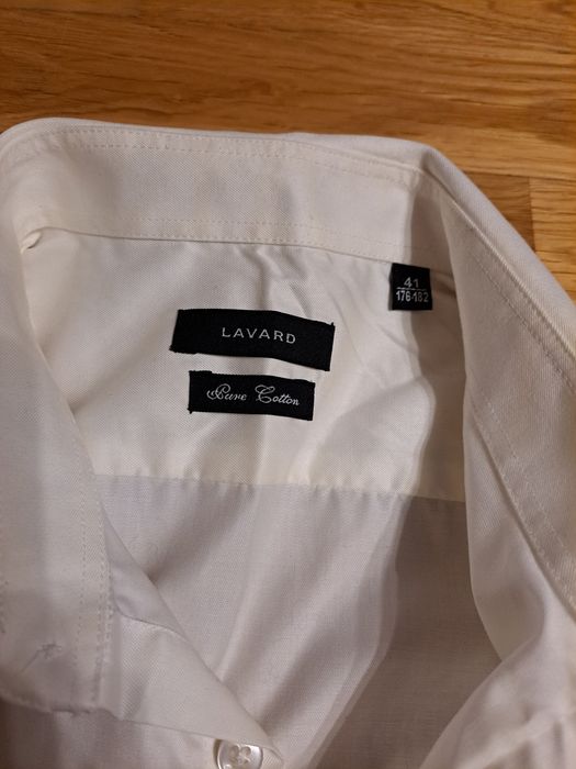 Jedwabna Biała męska koszula