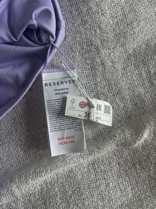 Lawendowy stroj kapielowy body nowe s metka reserved