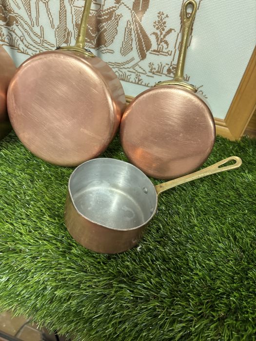 Conjunto de tachos em cobre