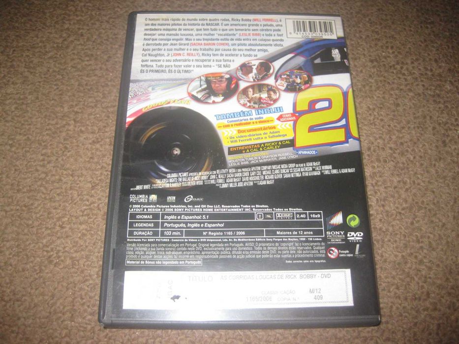 DVD "As Corridas Loucas de Ricky Bobby" com Will Ferrell