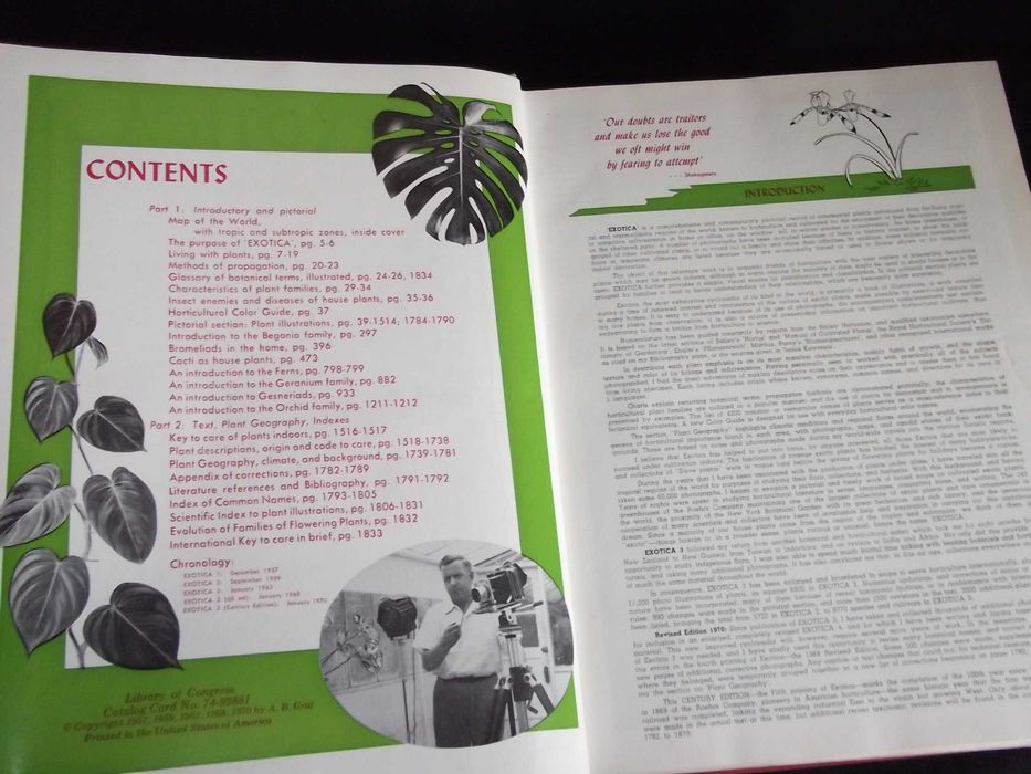 Livro Exotica pictorial cyclopedia edição centenário botânica Plantas
