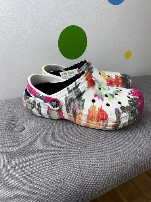 Утеплені сабо Crocs Classic Lined Tie Dye