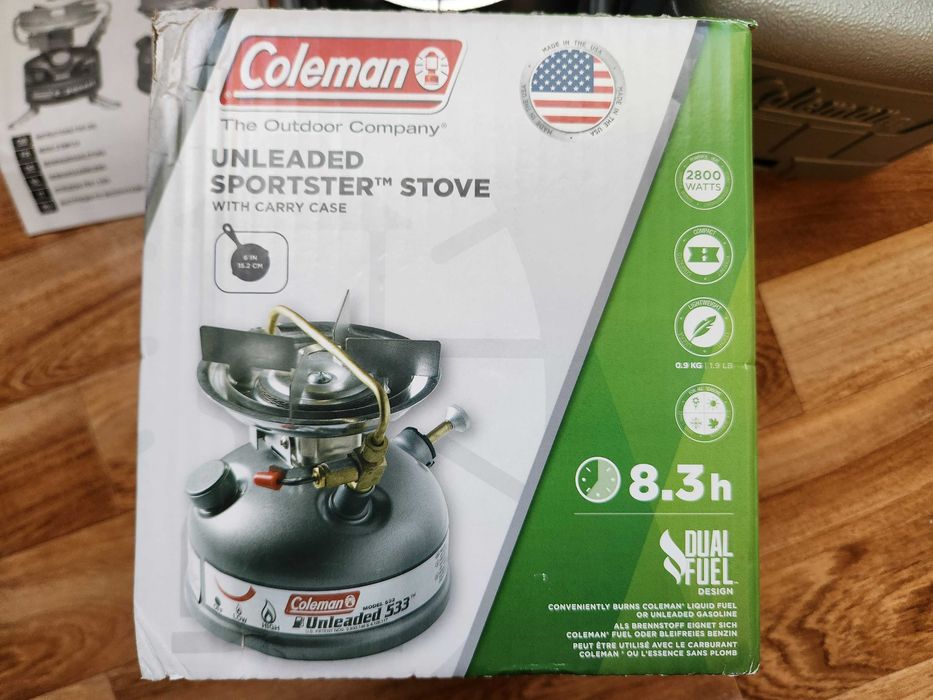 Примус горелка бензиновая Coleman 533 sportster II и пластиковый кейс