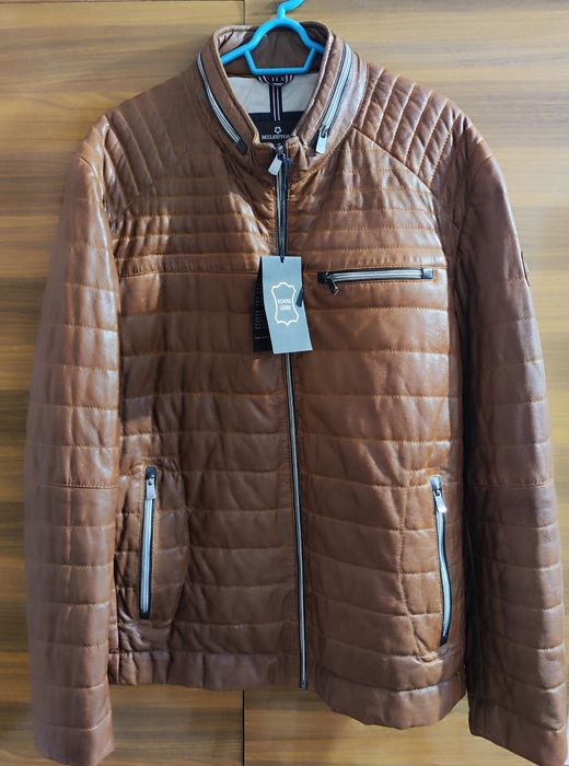 Кожаная мужская куртка