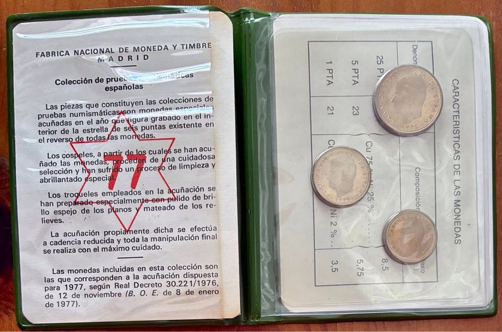 Moedas Espanha  - prova numismatica