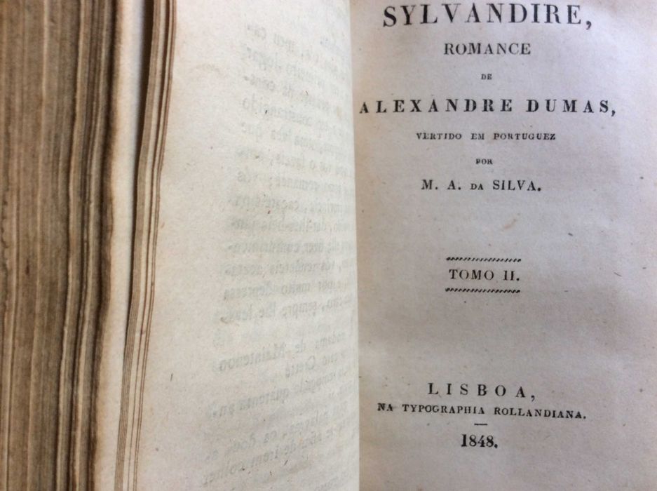 Sylvandire. Romance histórico de Alexandre Dumas, 1848. 1.ª edição portuguesa. Rara edição