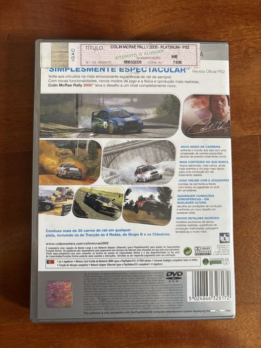 Jogos PS2 - Colin Mcrae e Fifa 2006