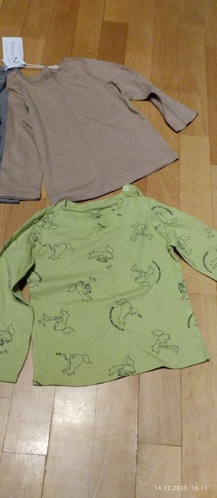 4 nowe bluzki z długim rękawem r.80 chłopięce