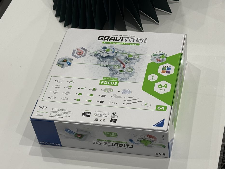 Nowe Gravitrax Focus zestaw startowy tor kulkowy 64 el 268122