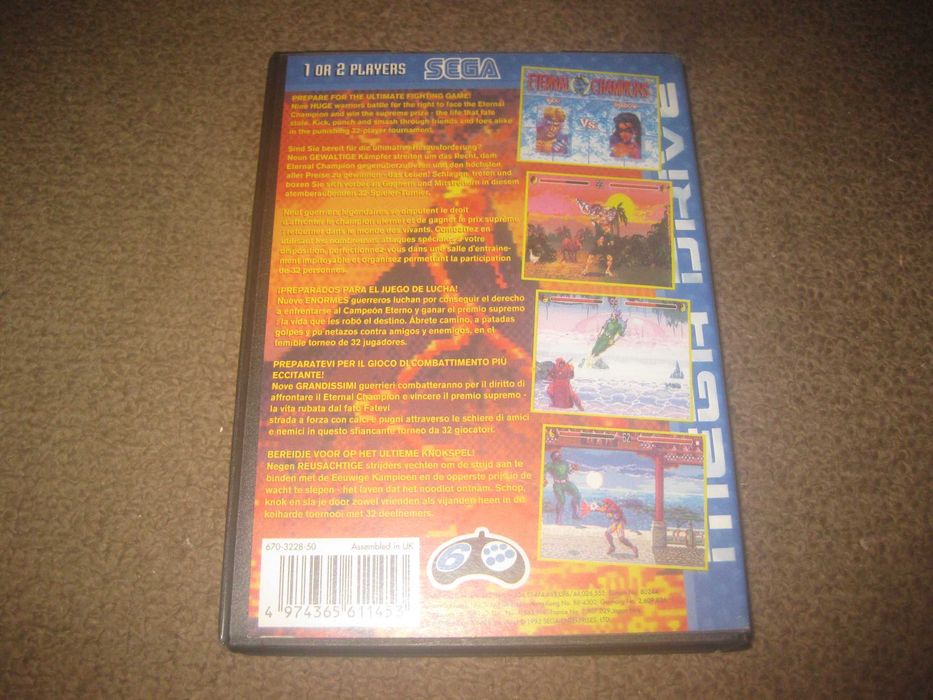 Jogo "Eternal Champions" para Sega Mega Drive