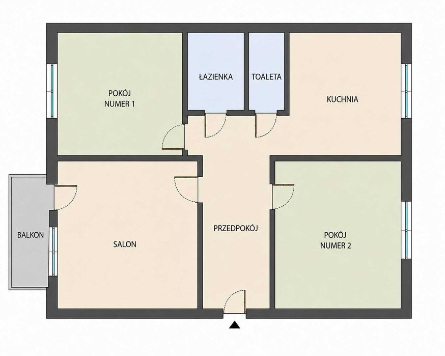 3 pokojowe - 1 piętro - wysoki parter - 64,38 m² - Ustronie IV - ul. Kamienna - Widok 4