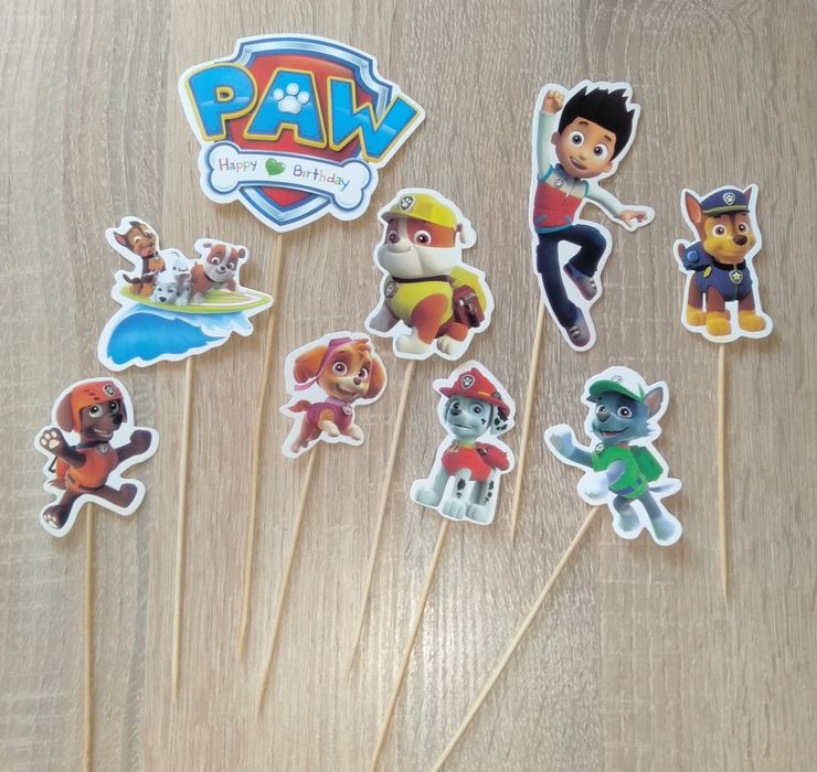 Zestaw toporów na tort Psi Patrol dekoracje na tort