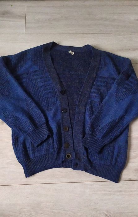 Męski niebieski sweter kardigan Paco Calvari