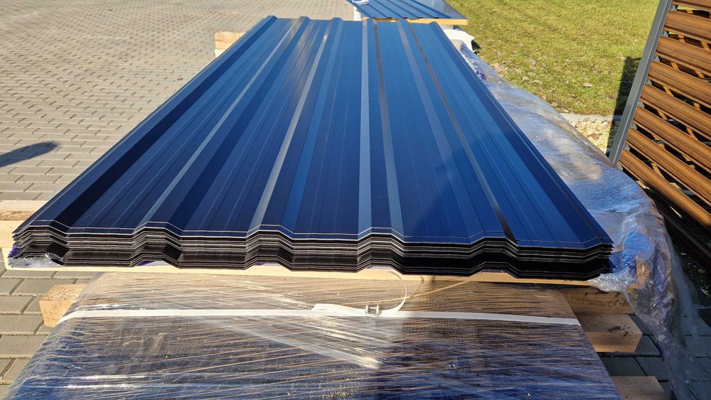 Blacha trapezowa T-18S czarny połysk RAL9005 obustronny - OD RĘKI!!!